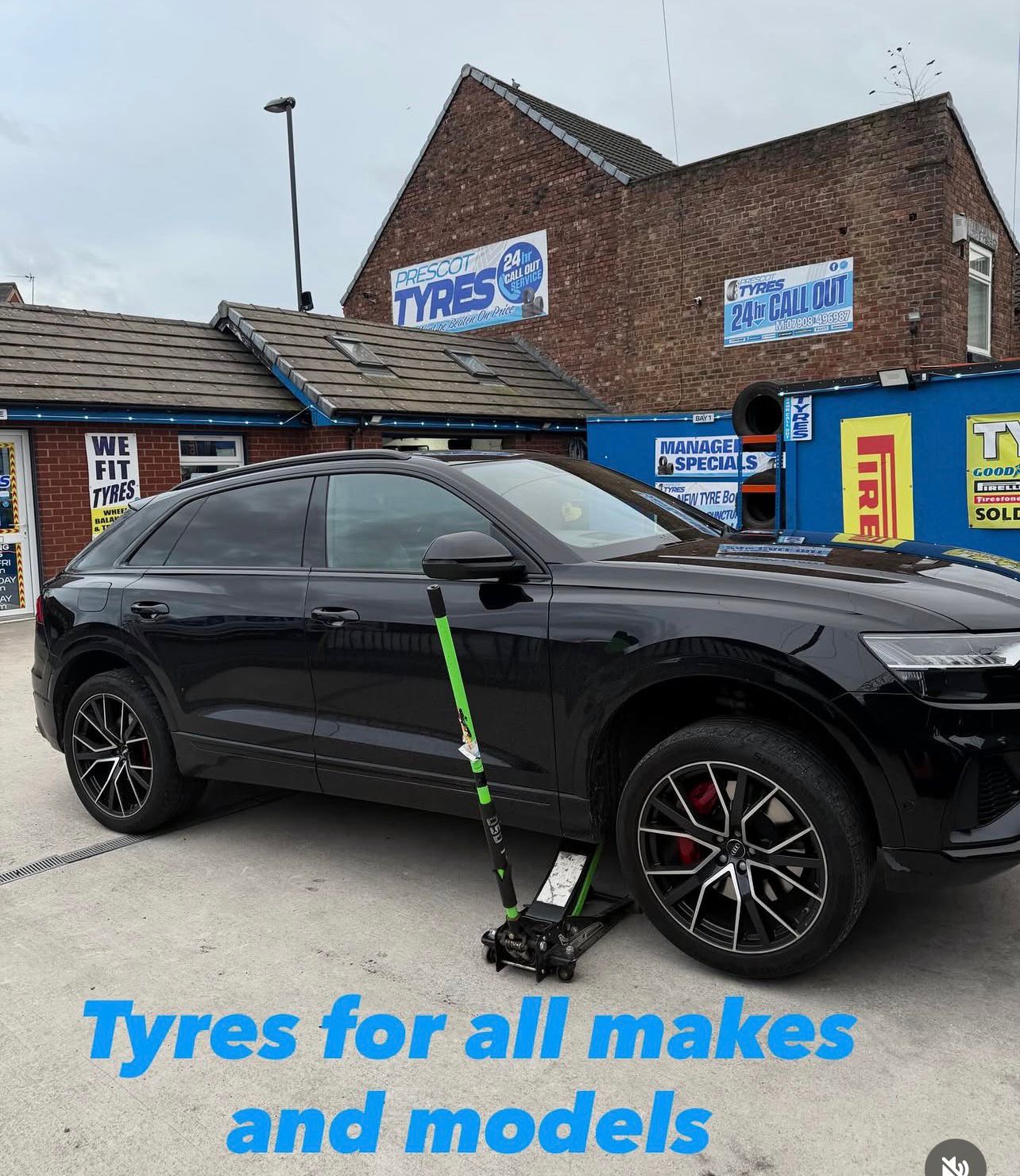Tyre fitting job in Prescot - sports car