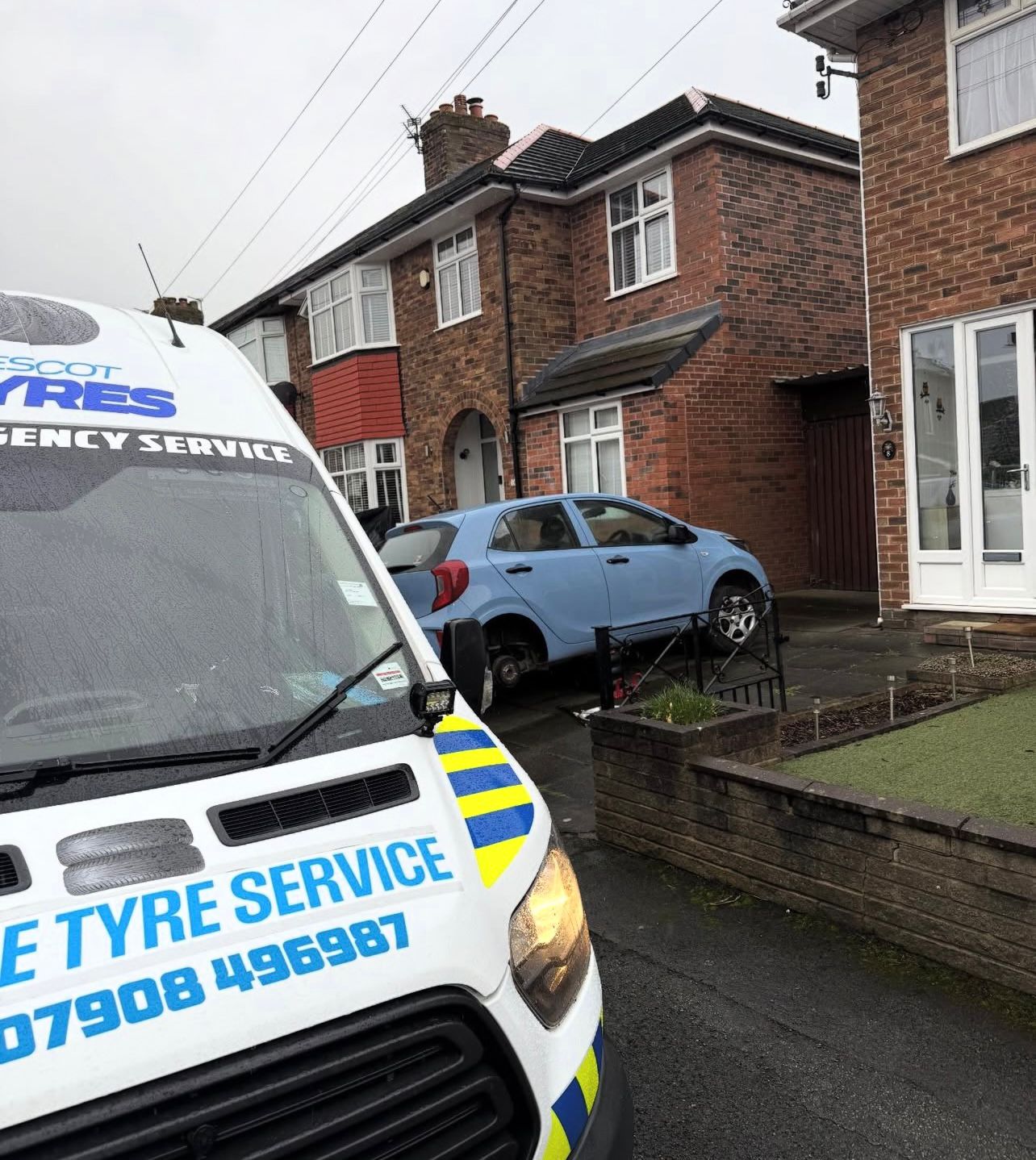 Tyre fitting job in Prescot - sports car